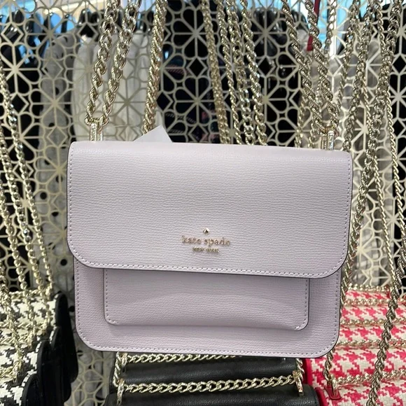 Kate Spade Remi Flap Chain Crossbody lilac moon - Picture 2 of 16